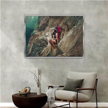 Aluminium Omlijste Natuur Thema Geharde Glasschilderij 096