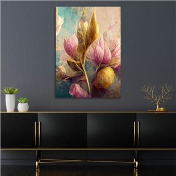 Dikey Sanat Temalı Cam Tablo 464