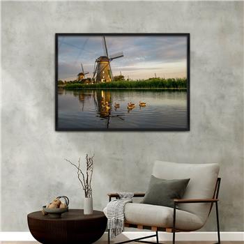 Aluminium Omlijste Natuur Thema Geharde Glasschilderij 135