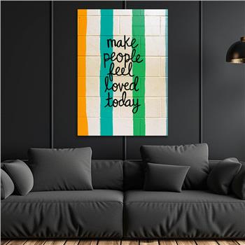 Dikey Sanat Temalı Cam Tablo 431