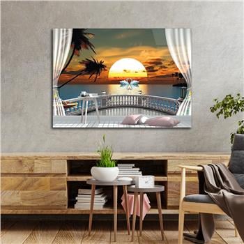 Thema Natur auf bedrucktem Glas