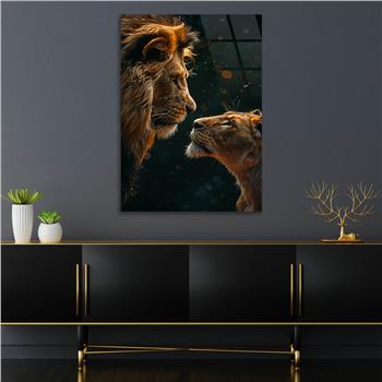 Dikey Doğa Temalı Cam Tablo 304