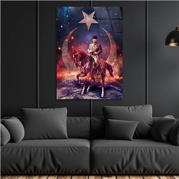 Dikey VatanTemalı Cam Tablo 240