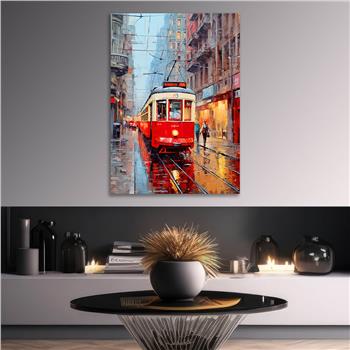 Dikey Sanat Temalı Cam Tablo 532