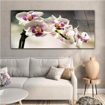 Horizontaal, Aan De Zijkant Voorzien Van Een Klok, Kunst en Natuur Thema Gehard Glasschilderij 201