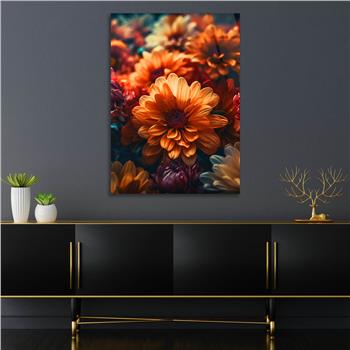 Dikey Sanat Temalı Cam Tablo 518