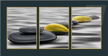 Alüminyum Çerçeveli Sanat Temalı 3lü Set MDF Tablo 0064