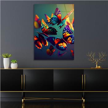 Dikey Sanat Temalı Cam Tablo 368