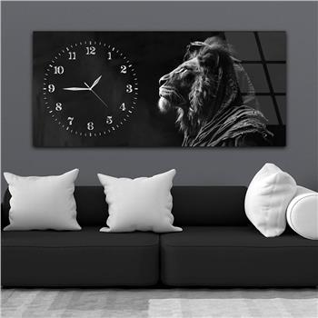 Yatay Saatli Yandan Sanat Temalı Cam Tablo 312