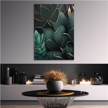 Dikey Sanat Temalı Cam Tablo 577