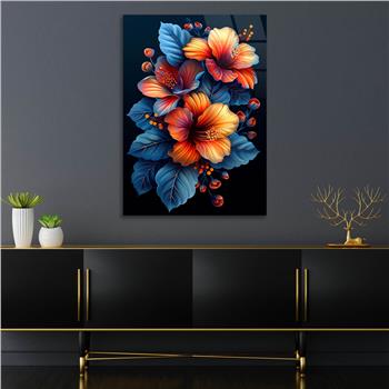 Dikey Sanat Temalı Cam Tablo 453