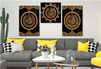 Ensemble de Tableaux et d’horloge 2 pièce sur le thème religieux