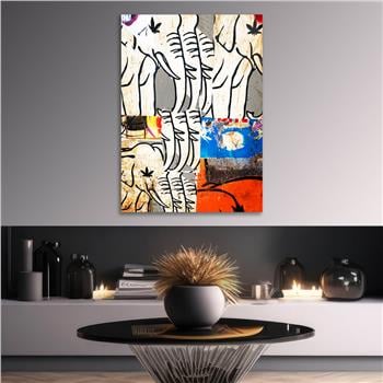 Dikey Sanat Temalı Cam Tablo 511