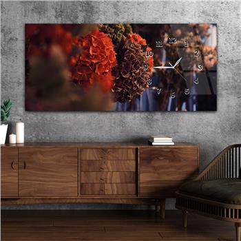 Yatay Saatli Yandan Sanat ve Doğa Temalı Cam Tablo 212