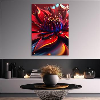 Dikey Sanat Temalı Cam Tablo 441