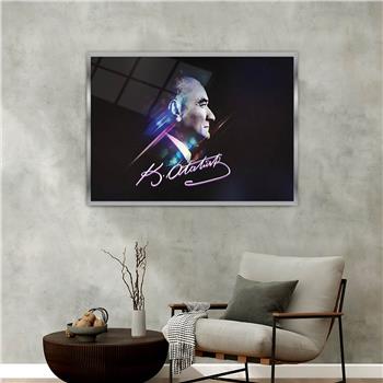 Aluminum-Framed National-Themed Tempered Glass Wall Art 074