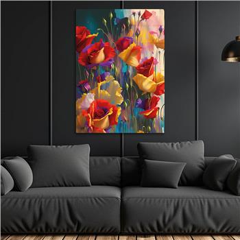 Dikey Sanat Temalı Cam Tablo 321