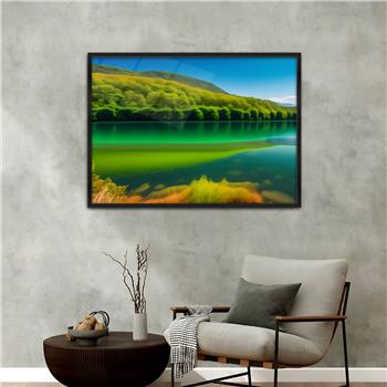 Aluminium Omlijste Natuur Thema Geharde Glasschilderij 031