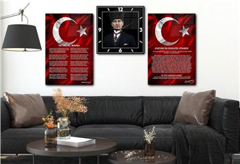 Vatan Temalı Saatli Set 047