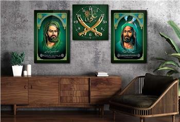 Ensemble de Tableaux et d’horloge 2 pièce sur le thème religieux