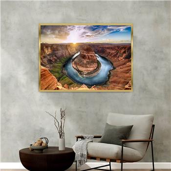 Aluminium Omlijste Natuur Thema Geharde Glasschilderij 129