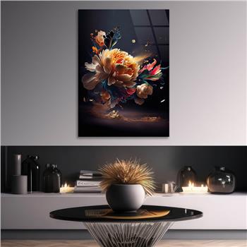 Dikey Sanat Temalı Cam Tablo 326