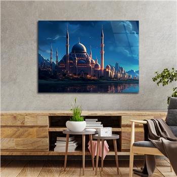 Yatay Dini Temalı Cam Tablo 206