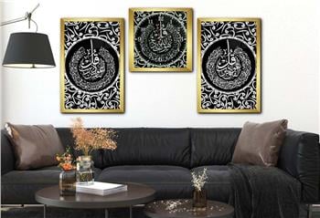 Religion Thematisches 2-teiliges bedrucktes Glas und Uhrenset