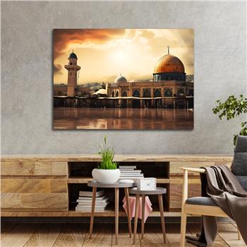 Yatay Dini Temalı Cam Tablo 148