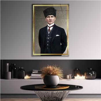 Dikey Vatan Temalı Cam Tablo 312