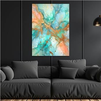 Dikey Sanat Temalı Cam Tablo 399