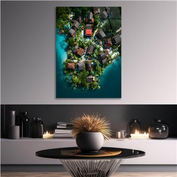 Dikey Doğa Temalı Cam Tablo 241