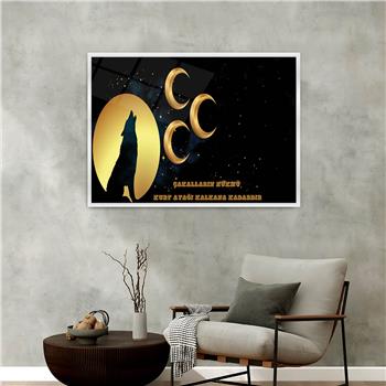 Aluminum-Framed National-Themed Tempered Glass Wall Art 024