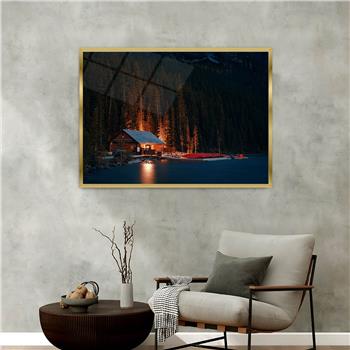 bedrucktes Glas mit Aluminiumrahmen und Natur Themen 