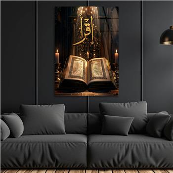 Dikey Dini Temalı Cam Tablo 305