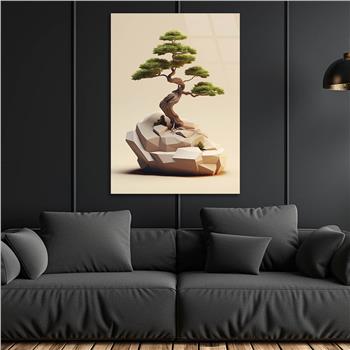 Dikey Doğa Temalı Cam Tablo 394