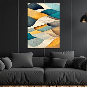 Dikey Sanat Temalı Cam Tablo 500