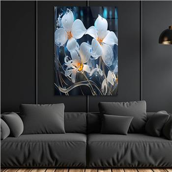 Dikey Sanat Temalı Cam Tablo 356