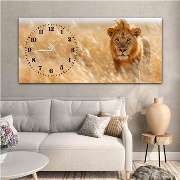 Yatay Saatli Yandan Sanat Temalı Cam Tablo 316