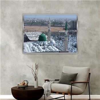 لوحة زجاجية ديني مع اطار ألمنيوم