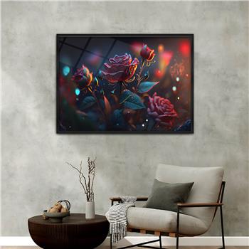 Aluminium Omlijste Natuur Thema Geharde Glasschilderij 049