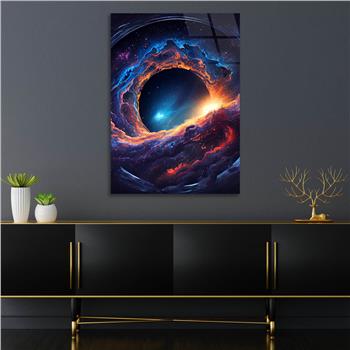 Dikey Sanat Temalı Cam Tablo 524