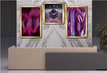 Ensemble de Tableaux et d’orloge 2 pièces sur le thème de l’art