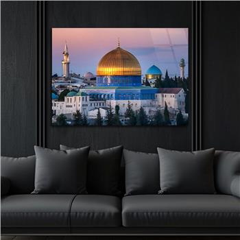 Yatay Dini Temalı Cam Tablo 184