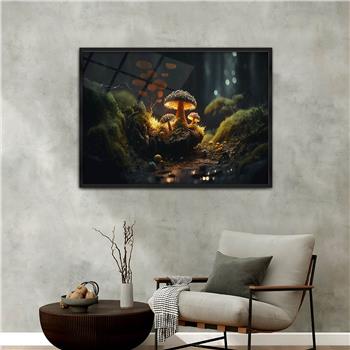 Aluminium Omlijste Natuur Thema Geharde Glasschilderij 070