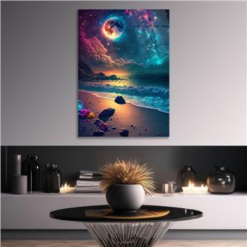 Dikey Sanat Temalı Cam Tablo 569