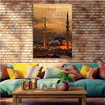 Dikey Dini Temalı Cam Tablo 299