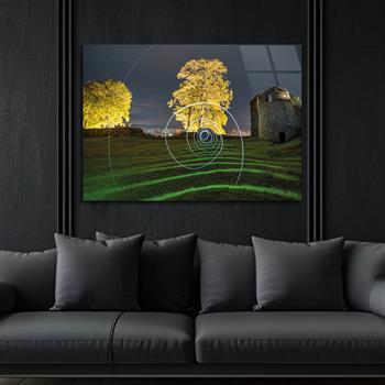 Kunst Thema auf bedrucktem Glas