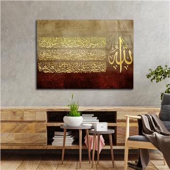 Religiöses Thema auf bedrucktem Glas