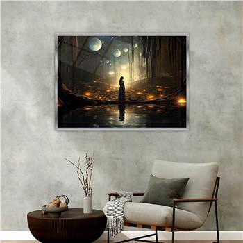 Aluminium Omlijste Kunst Thema Geharde Glasschilderij 066